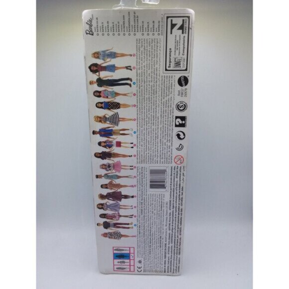 Barbie Fashionista 57 Doll African American Zig Zag Dress Curvy Open Box - Picture 6 of 12